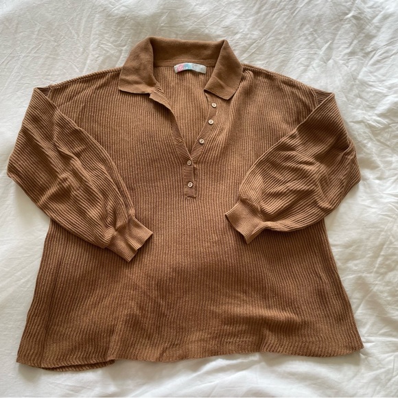 Free People Brown Ribbed Set - Picture 5 of 6